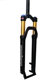HAO KEAI Spares HAO KEAI MTB Bicycle Suspension Fork MTB Air Suspension Fork 29in Magnesium Alloy Bike Fork Disc Brake Bicycle Fork 1-1 / 8" HL Travel 100mm QR (Color : Gold, Size : 29")