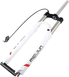 HAO KEAI Mountain Bike Fork HAO KEAI MTB Bicycle Suspension Fork MTB Bicycle Fork 26 / 27.5 Inch Air Suspension Fork Disc Brake Mountain Bike Fork QR 105mm Travel Straight 1-1 / 8" HL / RL (Color : B-White, Size : 27.5inch)