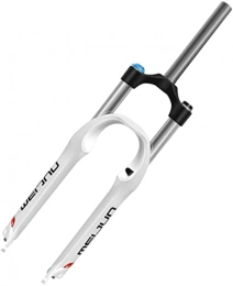 HAO KEAI Spares HAO KEAI MTB Bicycle Suspension Fork MTB Bicycle Suspension Fork 26 / 27.5 Inch Hydraulic Bike Fork Disc Brake QR Straight 1-1 / 8" HL / RL 130mm Travel (Color : A-White, Size : 27.5inch)