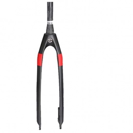 HaushaltKuche Spares HaushaltKuche Bicycle fork 26 / 27.5 / 29er Mountain Bike Carbon Fork1-1 / 8 MTB Bicycle Rigid Tapered Disc Brake Bicycle Suspenton Fork (Color : Red 27.5)