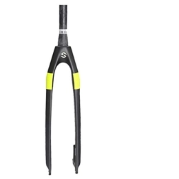 HaushaltKuche Spares HaushaltKuche Bicycle fork 26 / 27.5 / 29er Mountain Bike Carbon Fork1-1 / 8 MTB Bicycle Rigid Tapered Disc Brake Bicycle Suspenton Fork (Color : Yellow 27.5)