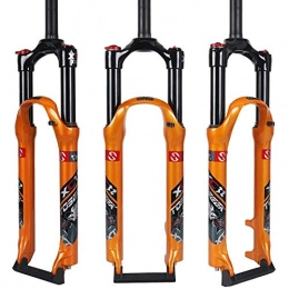 HCJGZ Mountain Bike Fork HCJGZ Aluminum Alloy Bicycle Forks Mountain Bike Double Air Chamber Front Fork Bicycle Shoulder Control Mtb Air Suspension Fork Air Fork Travel Cycling Suspension Fork 26 27.5 29 Inches