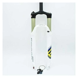 HEQIE-YONGP Mountain Bike Fork HEQIE-YONGP Bicycle Fork 26 Remote White Mountain MTB Bike Fork of air damping front fork 100mm Travel Bike Replacement Parts (Color : 26 White Remote)