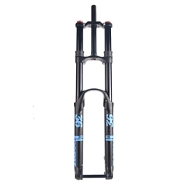 HerfsT Spares HerfsT DH Downhill Mountain Bike Suspension Fork 26 27.5 29 Inch Travel 160mm MTB Air Fork Rebound Adjust Double Shoulder Bicycle Front Fork Thru Axle 15x110mm (Color : Blauw, Size : 26'')