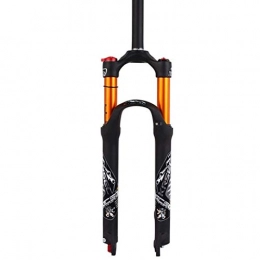 HHH Mountain Bike Fork Hhh Mountain Bicycle Front Fork, Suspension Shock Absorber Fork 26 27.5 Inch Double Air Chamber Straight Tube Shoulder Control Air Fork Rebound Adjustment Quick Release Stroke 120mm (Size : 26inch)