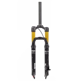 HIMALO Spares HIMALO 26 / 27.5 / 29 Mountain Bike Air Suspension Fork Travel 100mm XC MTB Fork Damping Adjustable 1-1 / 8 Straight Tube Front Forks QR 9mm Remote Lockout (Color : Gold, Size : 29'')