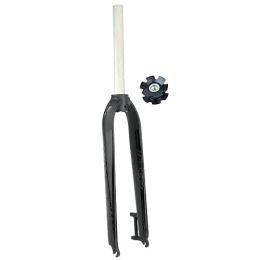 HIMALO Mountain Bike Fork HIMALO 26 / 27.5 / 29 Mountain Bike Rigid Fork 1-1 / 8" Straight Disc Brake MTB Fork Quick Release Aluminum Alloy Rigid Fork QR, with Star Nuts (Color : Black, Size : 27.5'')
