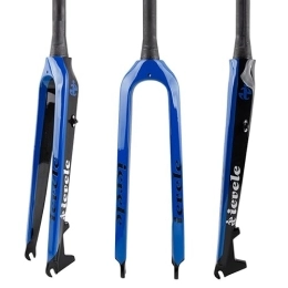 HIMALO Spares HIMALO 26 27.5 29 Mountain Bike Rigid Fork Carbon Fiber Disc Brake MTB Fork QR 9x100mm Ultralight 1-1 / 2" Tapered Steerer Threadless (Color : Blauw, Size : 27.5'')