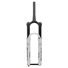 HIMALO Mountain Bike Fork HIMALO 27.5 29 Inch Mountain Bike Suspension Fork Travel 140mm Air Fork 1-1 / 2 Tapered Tube Boost MTB Fork Rebound Adjustable Manual Lockout XC / DH / AM (Color : White, Size : 29'')