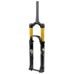 HIMALO Mountain Bike Fork HIMALO 27.5 29 Inch Mountain Bike Suspension Fork Travel 140mm MTB Air Fork Boost 110x15mm Thru Axle 1-1 / 2 Tapered Fork Rebound Adjustmable Manual Lockout (Color : Gold, Size : 29'')