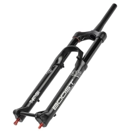 HIMALO Spares HIMALO 27.5 / 29 Mountain Bike Suspension Fork Travel 160mm Double Air MTB Fork Boost 110 * 15mm Thru Axle 1-1 / 2'' Tapered Fork Rebound Adjustable Manual Lockout (Color : Black, Size : 27.5'')
