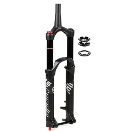 HIMALO Spares HIMALO 27.5 29 MTB Air Fork 15 * 110mm Boost Fork 1-1 / 2 Tapered Mountain Bike Suspension Fork Travel 180mm Rebound Adjustmable Manual Lockout DH / XC (Color : Black, Size : 27.5'')