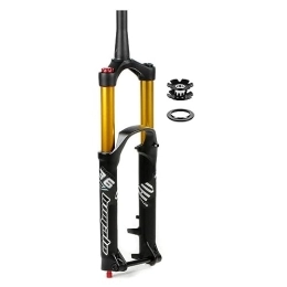HIMALO Mountain Bike Fork HIMALO 27.5 29 MTB Air Fork 15 * 110mm Boost Fork 1-1 / 2 Tapered Mountain Bike Suspension Fork Travel 180mm Rebound Adjustmable Manual Lockout DH / XC (Color : Gold, Size : 29'')