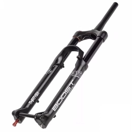 HIMALO Spares HIMALO 27.5 29 MTB Boost Fork 110x15mm Thru Axle Mountain Bike Air Suspension Fork Travel 160mm Rebound Adjustmable 1-1 / 2 Tapered Fork Manual Lockout (Color : Black, Size : 27.5'')