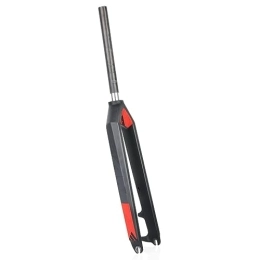 HIMALO Mountain Bike Fork HIMALO Carbon MTB Rigid Fork 26 / 27.5 / 29 Mountain Bike Fork Disc Brake 1-1 / 8 Straight Front Fork Threadless Quick Release 9 * 100mm QR (Color : Red, Size : 29'')