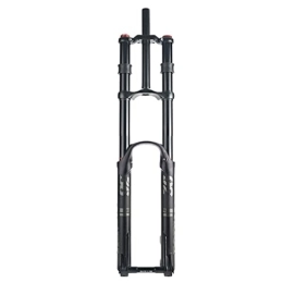 HIMALO Spares HIMALO DH Downhill Mountain Bike Suspension Fork 26 27.5 29 Inch Travel 160mm MTB Air Fork Rebound Adjust Double Shoulder Bicycle Front Fork Thru Axle 15x110mm (Color : Black, Size : 27.5'')