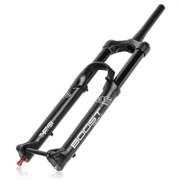 HIMALO Spares HIMALO DH MTB Air Fork 26 27.5 29 Mountain Bike Suspension Fork Travel 180mm 1-1 / 2'' Tapered Thru Axle 15x110mm Boost Fork Rebound Adjustable Manual Lockout (Color : Black, Size : 27.5'')