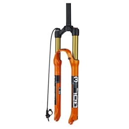 HIMALO Spares HIMALO Mountain Bike Air Suspension Fork 26 27.5 29 MTB Fork 100mm Travel 28.6mm Straight Tube Bicycle Front Fork Remote Lockout QR 9mm (Color : Orange, Size : 27.5'')