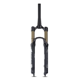 HIMALO Spares HIMALO Mountain Bike Air Suspension Fork 26 / 27.5 / 29 MTB Fork Travel 100mm 1-1 / 2 Tapered Tube Front Forks Manual Lockout Disc Brake QR 9mm (Color : Gold, Size : 27.5'')