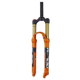 HIMALO Spares HIMALO Mountain Bike Fork 26 27.5 29 MTB Suspension Fork Travel 100mm 1-1 / 8 Straight Tube Air Fork Manual Lockout Disc Brake Front Forks QR 9mm (Color : Orange, Size : 26'')