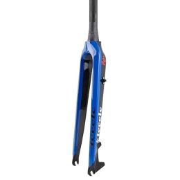 HIMALO Spares HIMALO Mountain Bike Rigid Fork 26 27.5 29 Carbon Fiber MTB Fork Disc Brake Rigid Forks 1-1 / 2" Tapered Threadless Ultralight 9mm QR Hard Forks (Color : Blauw, Size : 26'')