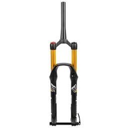 HIMALO Spares HIMALO Mountain Bike Suspension Fork 26 27.5 29 MTB Air Fork Travel 130mm Rebound Adjustable Straight / Tapered Thru Axle Front Fork Manual Lockout (Color : Gold Tapered, Size : 27.5'')