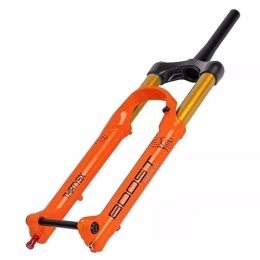 HIMALO Spares HIMALO Mountain Bike Suspension Fork 27.5 29 Inch MTB Air Fork Travel 140mm 1-1 / 2 Tapered Tube Boost Fork Rebound Adjustable Manual Lockout XC / DH / AM (Color : Orange, Size : 27.5'')