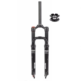 HIMALO Spares HIMALO MTB Air Fork 26 / 27.5 / 29 Inch Mountain Bike Suspension Fork Travel 100mm Rebound Adjustable 1-1 / 8'' Straight / Tapered Fork Manual Lockout QR (Color : Black Straight, Size : 29'')
