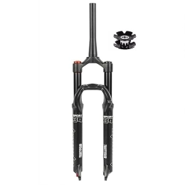 HIMALO Spares HIMALO MTB Air Fork 26 / 27.5 / 29 Inch Mountain Bike Suspension Fork Travel 100mm Rebound Adjustable 1-1 / 8'' Straight / Tapered Fork Manual Lockout QR (Color : Black tapered, Size : 29'')