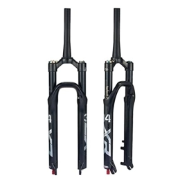 HIMALO Spares HIMALO MTB Air Fork 26 / 27.5 / 29'' Mountain Bike Suspension Forks Travel 100mm 1-1 / 2 Tapered Fork Rebound Adjustable Manual Lockout QR 9mm (Color : Black, Size : 27.5'')