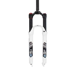 HIOD Mountain Bike Fork HIOD Bicycle Fork Suspension Mountain Bike Front Fork Shock Absorption Shoulder Control MTB Straight Tube fork, White, 27.5-inch