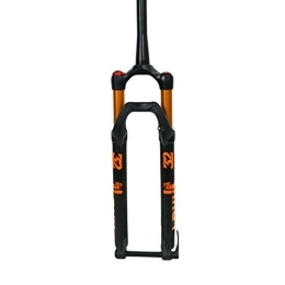 HIOD Mountain Bike Fork HIOD Bicycle Front Fork Air Pressure Shock Absorption Cone Tube Fork Mountain Bike Suspension Shoulder Control Fork Suitable for MTB, Black, 27.5-inch