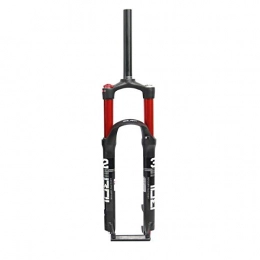 HKD Spares HKD Bicycle Suspension Forks 100mm Travel Alloy Shock MTB Straight Steerer Front Fork with Rebound Adjustment (Color : Red, Size : 26 inch)