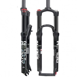 HSGAV Spares HSGAV Mountain Bike Front Suspension Fork Dual Air Pressure 26 27.5 29In MTB Bicycle Aluminum Alloy Shock Absorber With ABS Shoulder Lock And Air Valve, Black, 26inch