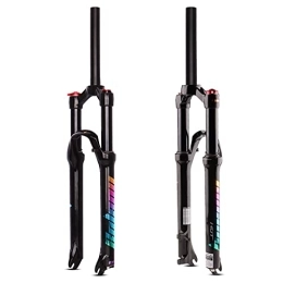 HSGAV MTB Air Suspension Fork Mountain Bike Front Forks with ABS Lock, Straight Tube, Manual Lockout, Air Damping Adjustment, Travel 100mm Disc Brake 9mmQR,27.5inch