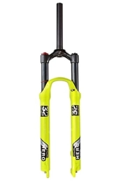 HSQMA Mountain Bike Fork HSQMA 26 / 27.5 / 29 Inch Mountain Bike Suspension Fork Travel 120mm MTB Air Fork Disc Brake Bicycle Front Fork 1-1 / 8 1-1 / 2 QR 9mm (Color : Straight manual, Size : 26'')