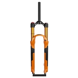 HSQMA Mountain Bike Fork HSQMA 26 / 27.5 / 29 Inch MTB Air Suspension Fork Travel 100mm Rebound Adjust 1-1 / 8 Straight Tube QR 9mm Manual Lockout AM XC Mountain Bike Front Forks Ultralight (Color : Orange, Size : 27.5'')