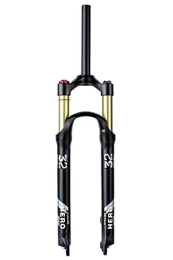 HSQMA Spares HSQMA 26 / 27.5 / 29'' Mountain Bike Suspension Fork 1-1 / 8 1-1 / 2 MTB Air Forks Disc Brake QR 9mm Travel 120mm Ultralight Bicycle Front Fork 1650g (Color : Straight manual, Size : 26'')