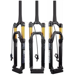 HSQMA Mountain Bike Fork HSQMA 26 / 27.5 / 29 Mountain Bike Suspension Fork Travel 100mm MTB Air Fork Rebound Adjust 15mm Thru Axle Front Fork 1-1 / 8'' Straight / Tapered (Color : Tapered, Size : 27.5inch)