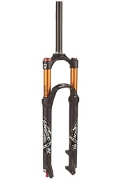 HSQMA Mountain Bike Fork HSQMA 26 / 27.5 / 29'' Mountain Bike Suspension Forks Disc Brake MTB Air Fork Damping Adjust Travel 100mm QR 9mm 1-1 / 8 Bicycle Front Fork Ultralight HL 1750G (Color : 27.5inch Black Gold)