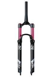 HSQMA Spares HSQMA 26 / 27.5 / 29'' MTB Air Fork Mountain Bike Suspension Fork Travel 100mm Disc Brake Bicycle Front Fork QR 9mm (Color : Tapered manual, Size : 26'')