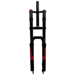 HSQMA Mountain Bike Fork HSQMA DH Downhill Mountain Bike Suspension Fork 26 27.5 29 Inch Travel 160mm MTB Air Fork Double Shoulder Front Fork 1-1 / 8 Straight Tube With Lockout (Color : Red, Size : 29inch)