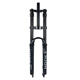 HSQMA Mountain Bike Fork HSQMA Downhill Mountain Bike Suspension Fork 26 27.5 29 Inch DH MTB Fork Travel 140mm Air Fork Double Shoulder Straight Front Fork Manual Lockout QR 9mm (Color : Black, Size : 26Inch)