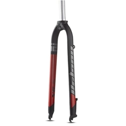HSQMA Spares HSQMA Mountain Bike Rigid Fork 26 / 27.5 / 29" Aluminum Alloy MTB Fork Disc Brake 1-1 / 8'' Straight Tube Threadless 28.6mm Superlight Front Forks (Color : Red, Size : 29inch)