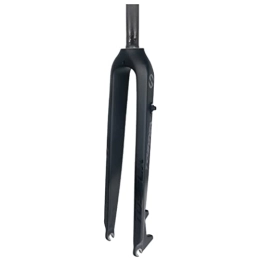 HSQMA Spares HSQMA Mountain Bike Rigid Fork 26 / 27.5 / 29 Inch Carbon Fiber MTB Fork 1-1 / 8'' Straight Threadless Disc Brake QR 9mm (Color : Black, Size : 26inch)