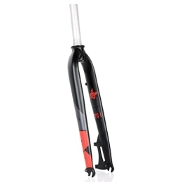 HSQMA Mountain Bike Fork HSQMA Mountain Bike Rigid Fork 26 27.5 29 Inch Universal MTB Disc Brake Fork Ultralight Aluminum Alloy Bicycle Front Fork 1-1 / 8'' QR 9mm (Color : Red)