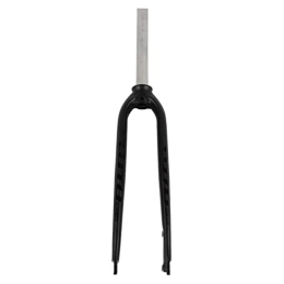 HSQMA Spares HSQMA Mountain Bike Rigid Fork 26 / 27.5 / 29er Aluminum Alloy MTB Fork 1-1 / 8'' Straight Threadless Disc Brake Bicycle Front Fork Quick Release 9mm (Color : Black, Size : 26inch)