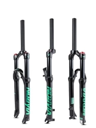 HSQMA Spares HSQMA Mountain Bike Suspension Fork 26 / 27.5 / 29 Inch 100mm Travel MTB Air Fork 1-1 / 8 Straight Disc Brake Front Fork QR Manual Lock (Color : Green, Size : 26inch)