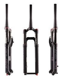 HSQMA Mountain Bike Fork HSQMA Mountain Bike Suspension Fork 26 27.5 29 Inch MTB Air Fork 100mm Travel Damping Adjustable Tapered Tube Front Fork Thru Axle 110x15mm, with Lockout (Color : 26'' Black)