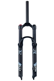 HSQMA Mountain Bike Fork HSQMA MTB Air Fork 26 / 27.5 / 29 Inch Mountain Bike Suspension Fork Travel 120mm 1-1 / 8 1-1 / 2 Disc Brake Bicycle Front Fork QR 9mm (Color : Straight manual, Size : 29'')